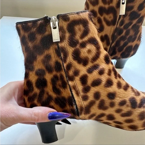 The Kooples Animal Print Ankle Booties 39 8.5 - Picture 5 of 12